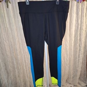 Livi Active Lane Bryant Neon Black Blue Green Activewear Leggings Pocket InWaist